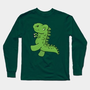 A Happy Tyrannosaurus Rex Long Sleeve T-Shirt